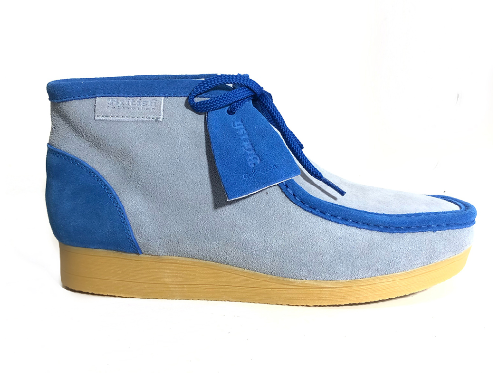 British Walkers New Castle Men's Powder Blue Suede Casual Shoes view 2