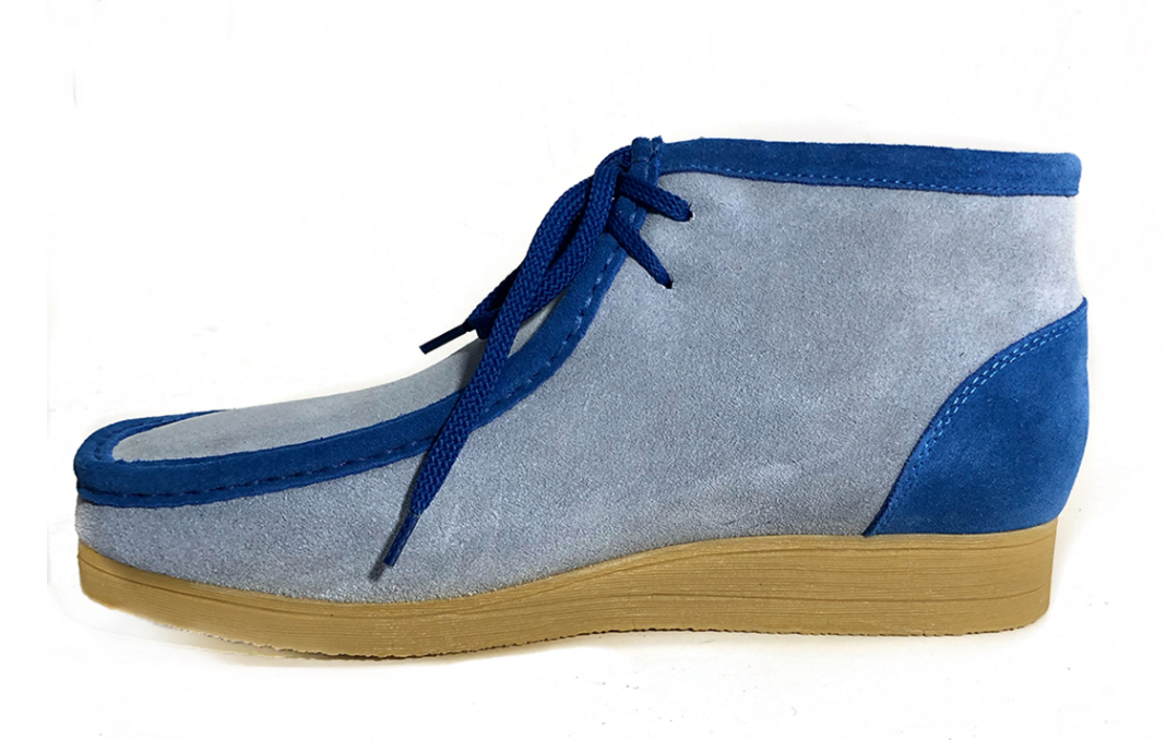 British Walkers New Castle Men's Powder Blue Suede Casual Shoes view 3