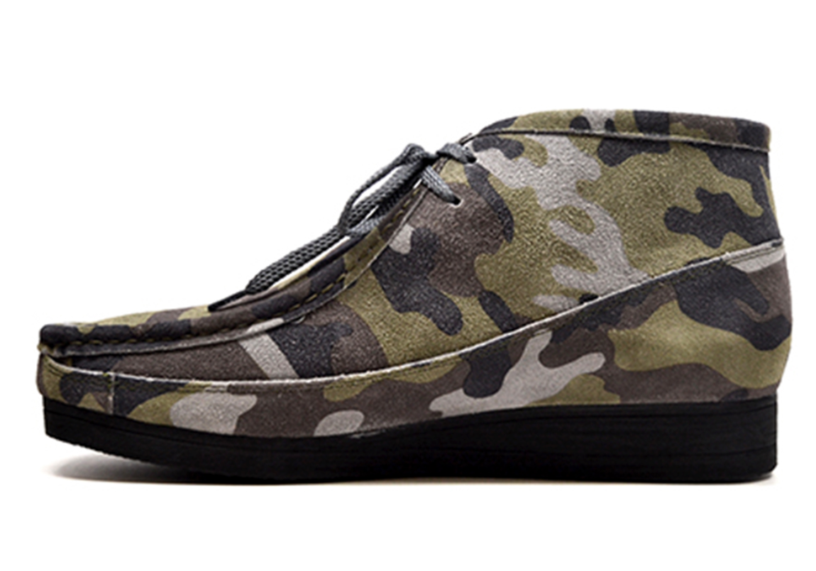 British Walkers New Castle Men's Gray Camouflage Print Casual Shoes view 4