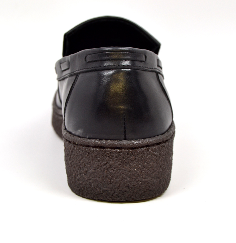 British Walkers Playboy Cruise Men's Black Leather Tassel Slip On Shoes view 6