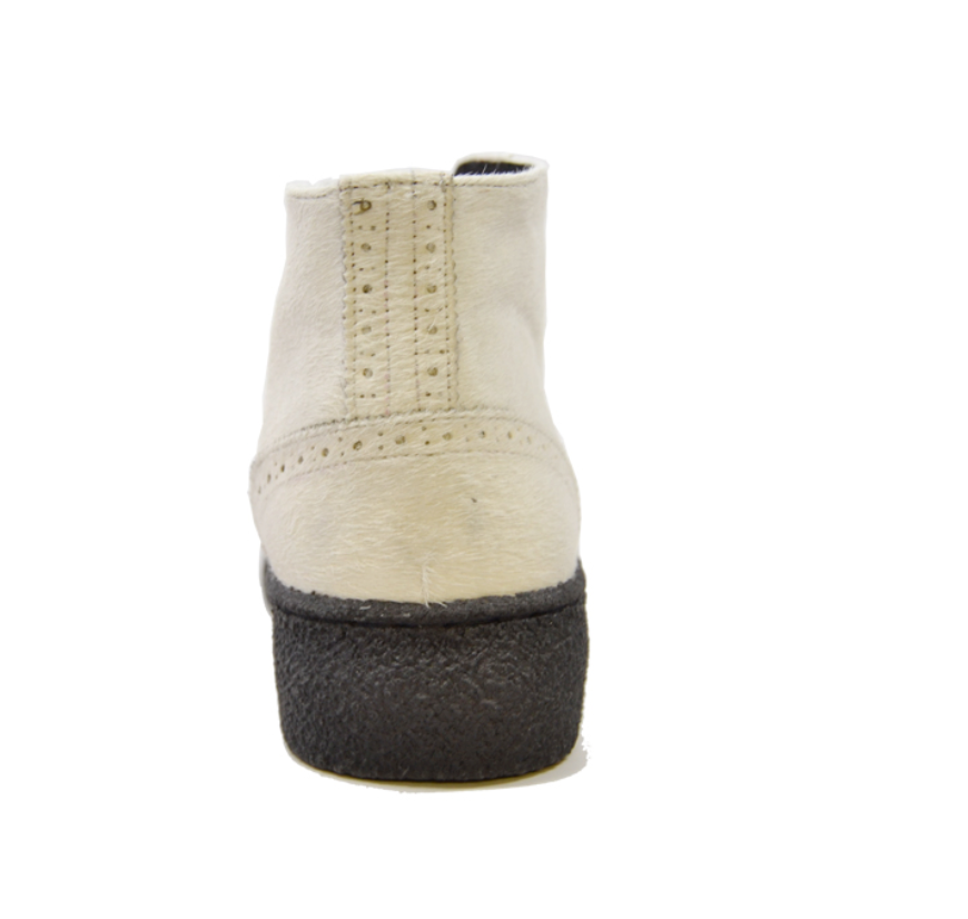 British Walkers Men's White and Black Pony and Lama Baby Hair Shoes view 7