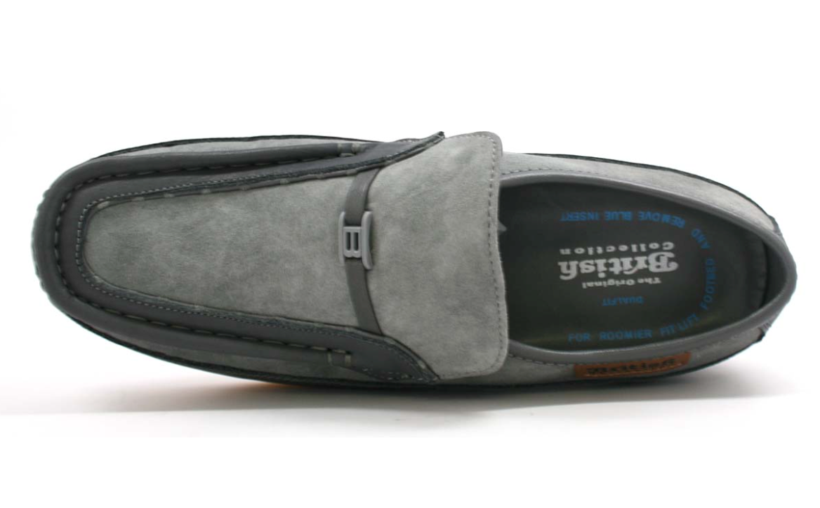 British Walkers Power Men's Old School Black Leather Retro Slip On Shoes view 25