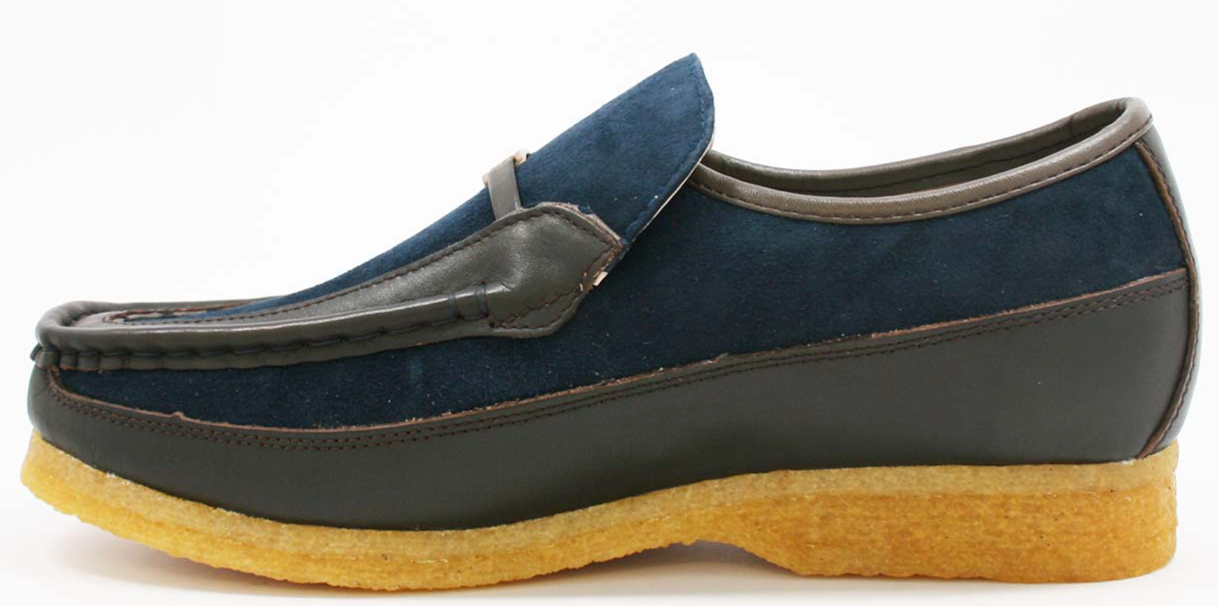 British Walkers Power Men's Old School Black Leather Retro Slip On Shoes view 33