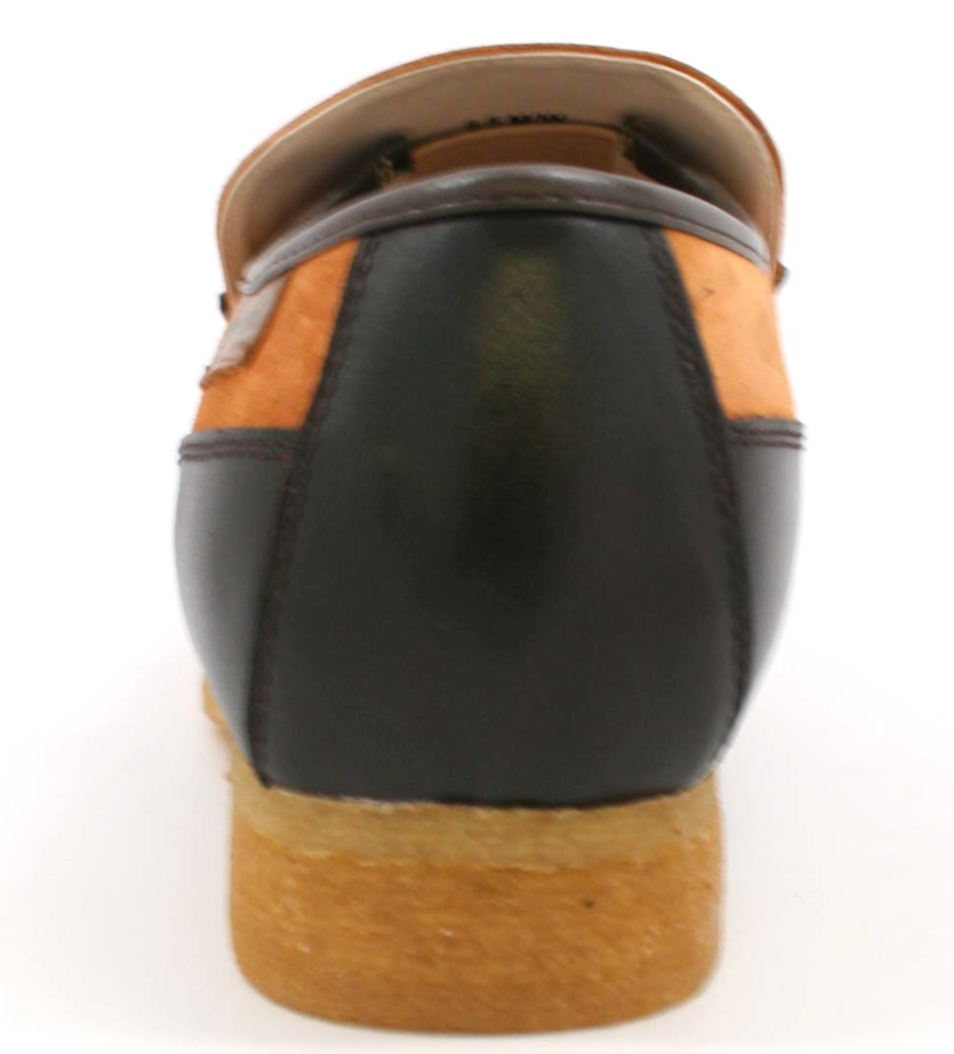 British Walkers Power Men's Old School Black Leather Retro Slip On Shoes