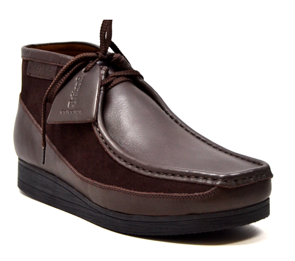 British Walkers New Castle Men's Black Leather and Suede Casual Shoes view 6