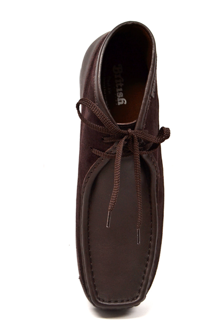 British Walkers New Castle Men's Black Leather and Suede Casual Shoes view 7