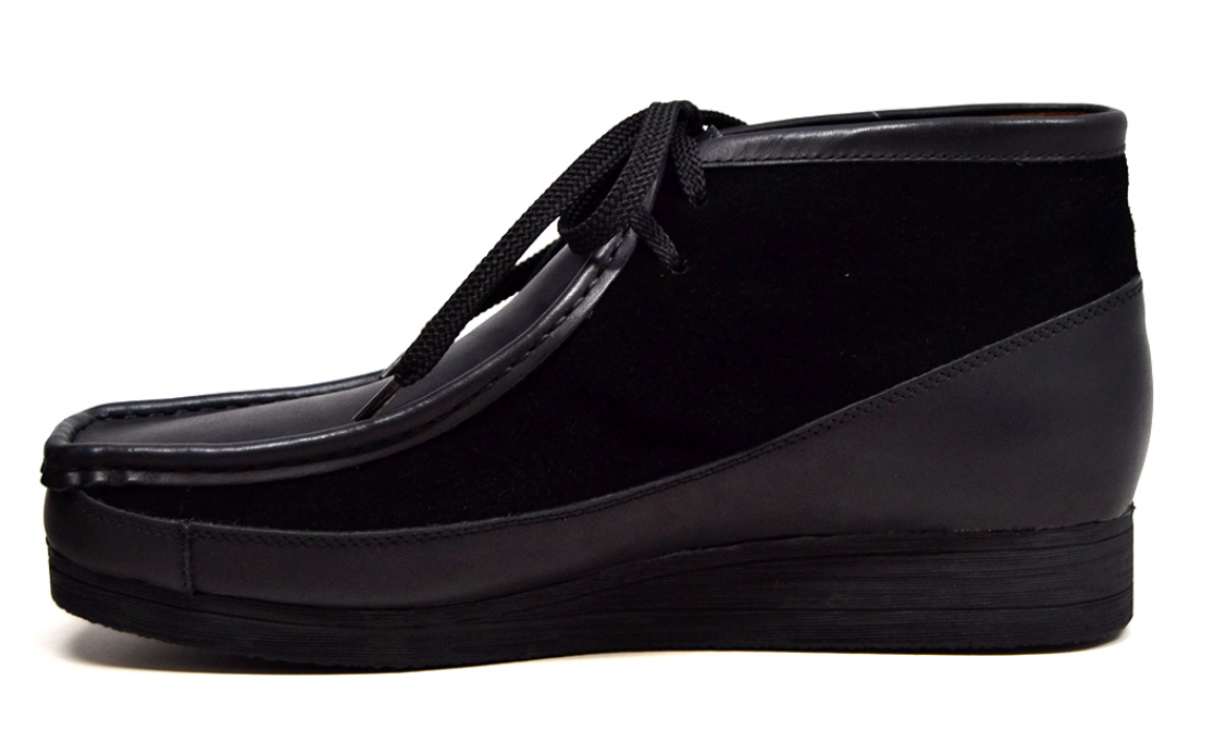 British Walkers New Castle Men's Black Leather and Suede Casual Shoes view 2