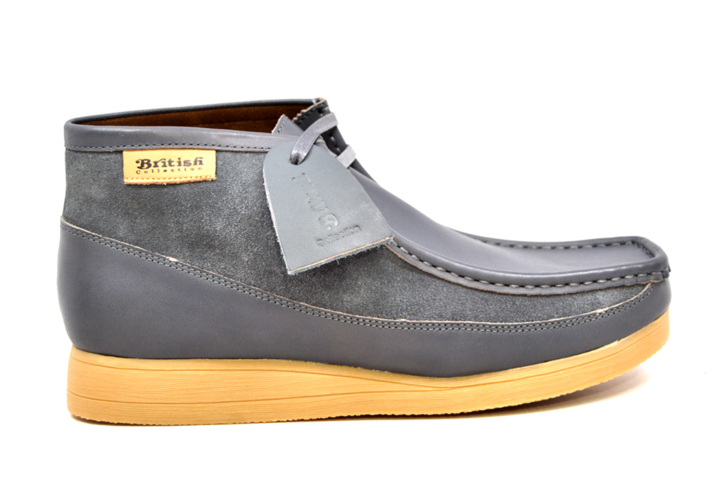 British Walkers New Castle Men's Black Leather and Suede Casual Shoes view 31