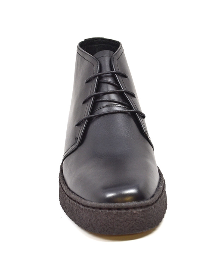 British Walkers Playboy Original Men's High Top Black Leather Shoes with Gummy Soles view 5