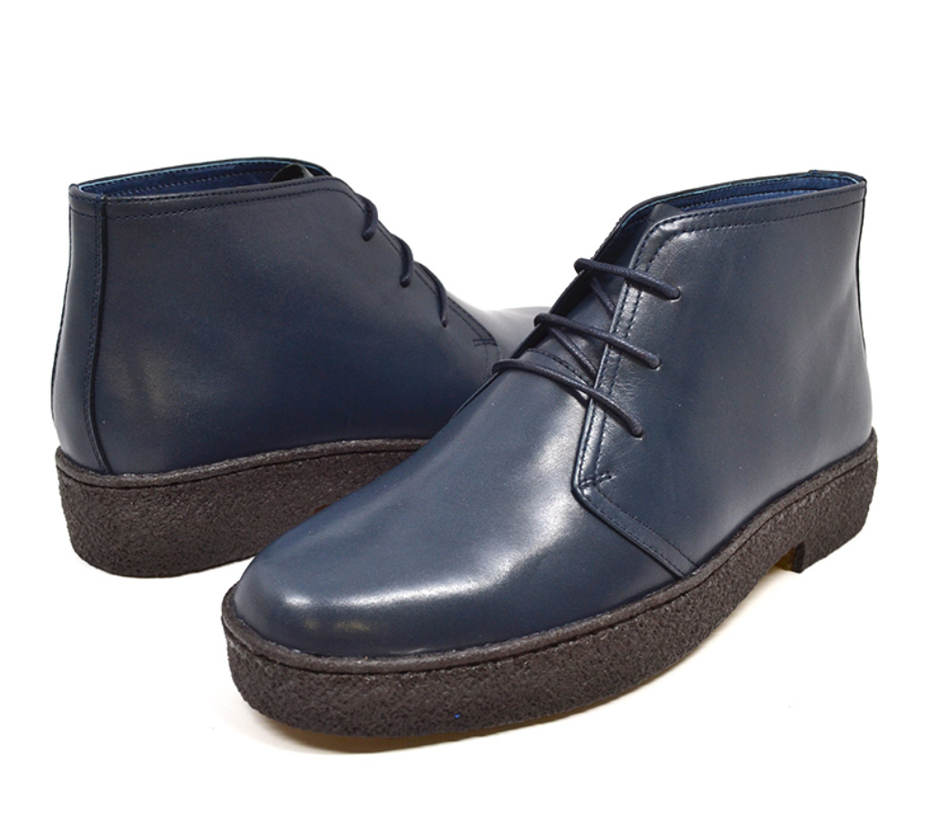 British Walkers Playboy Original Men's High Top Black Leather Shoes with Gummy Soles view 16