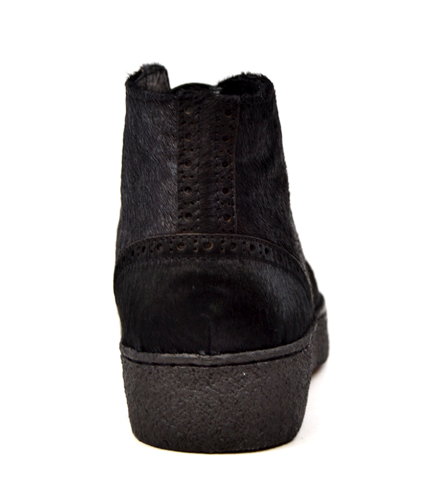 British Walkers Playboy Wingtip Men's Two Tone Black Leather and Pony Skin Shoes view 7