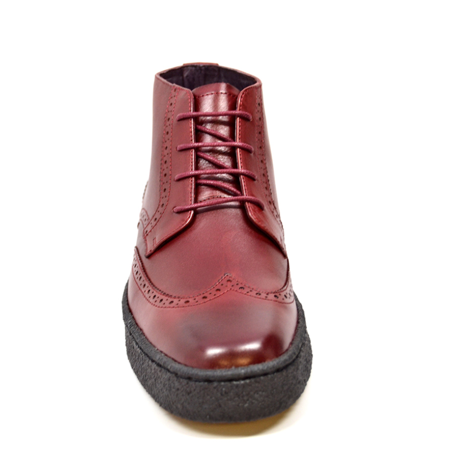 British Walkers Playboy Wingtip Men's Original Wine Leather Shoes view 5