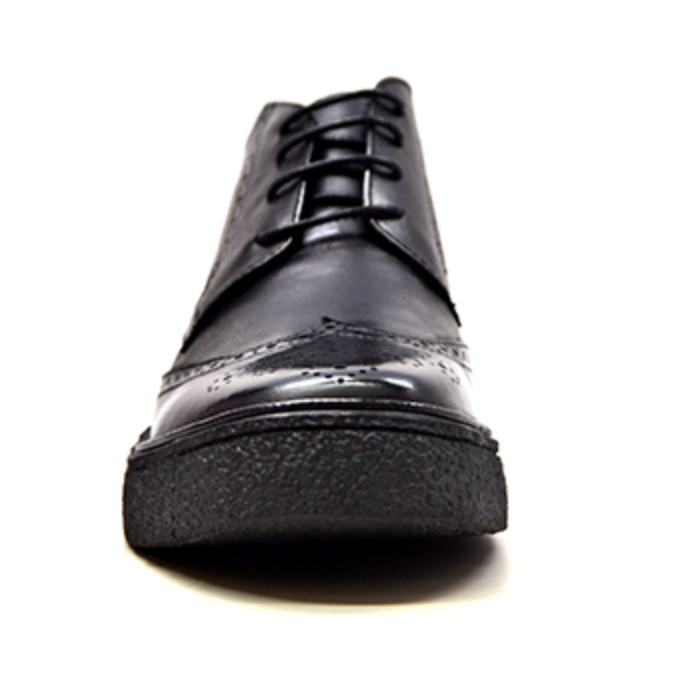 British Walkers Classic Playboy Men's Black Leather Wingtip Shoes view 7