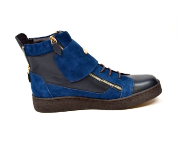 British Walkers Empire Men's Green Leather High Top Shoes with Strap view 10