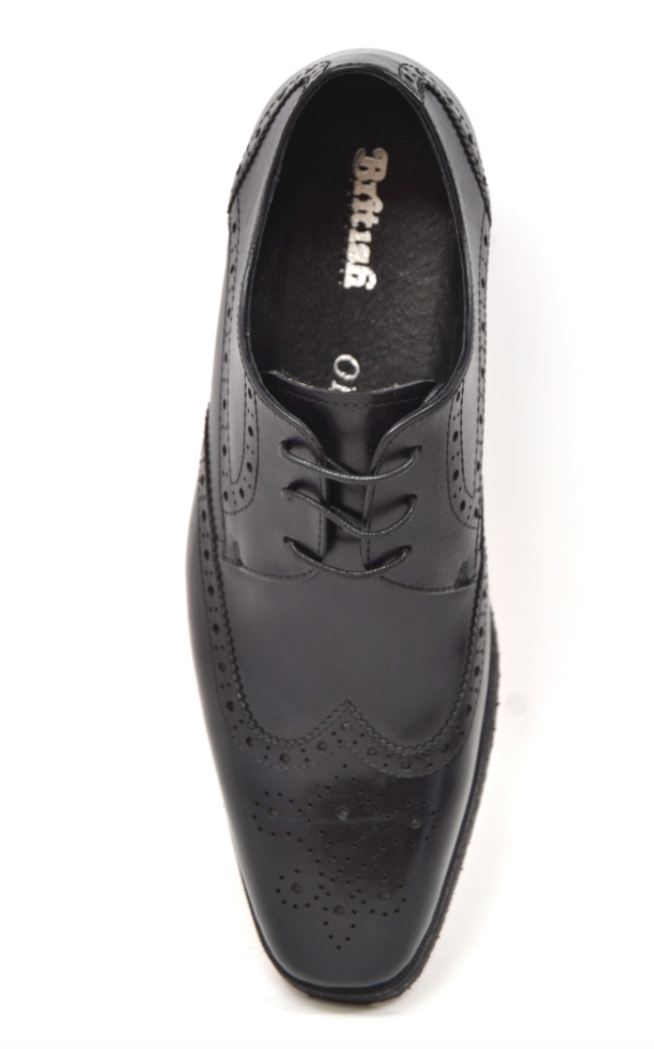 British Walkers Charles Men's Cognac Leather and Pony Skin Oxford Dress Shoes view 26