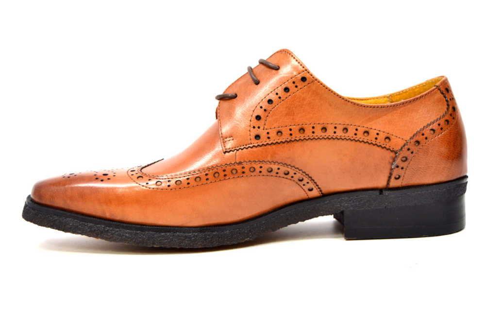 British Walkers Charles Men's Cognac Leather and Pony Skin Oxford Dress Shoes view 32