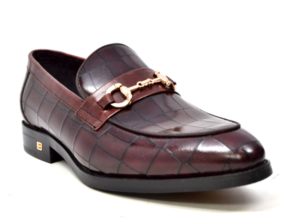British Walkers Chicago Men's Black Leather Criss Cross Pattern Dress Shoes view 8