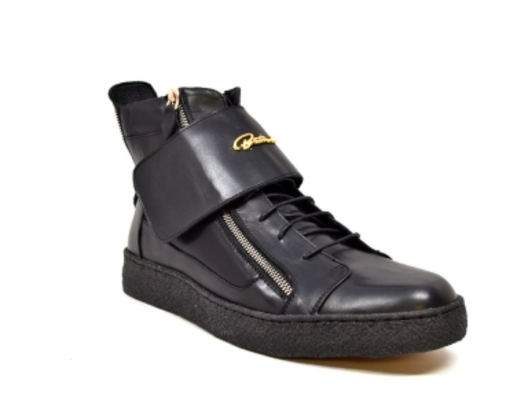 British Walkers Empire Men's Green Leather High Top Shoes with Strap view 17