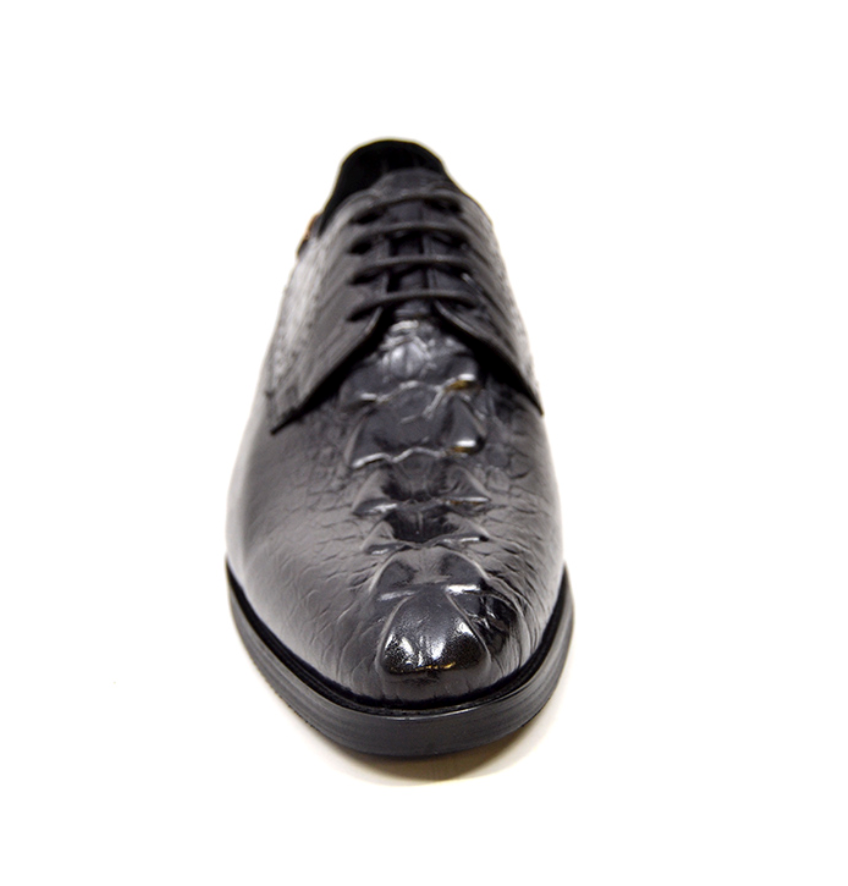 British Walkers Elegance Men's Black Croc Leather Dress Shoes view 5