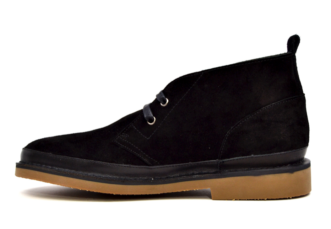 British Walkers Cambridge Men's Black Leather and Suede Desert Boots view 31