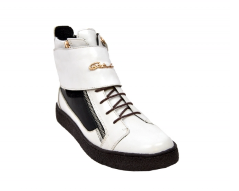 British Walkers Empire Men's Green Leather High Top Shoes with Strap view 29