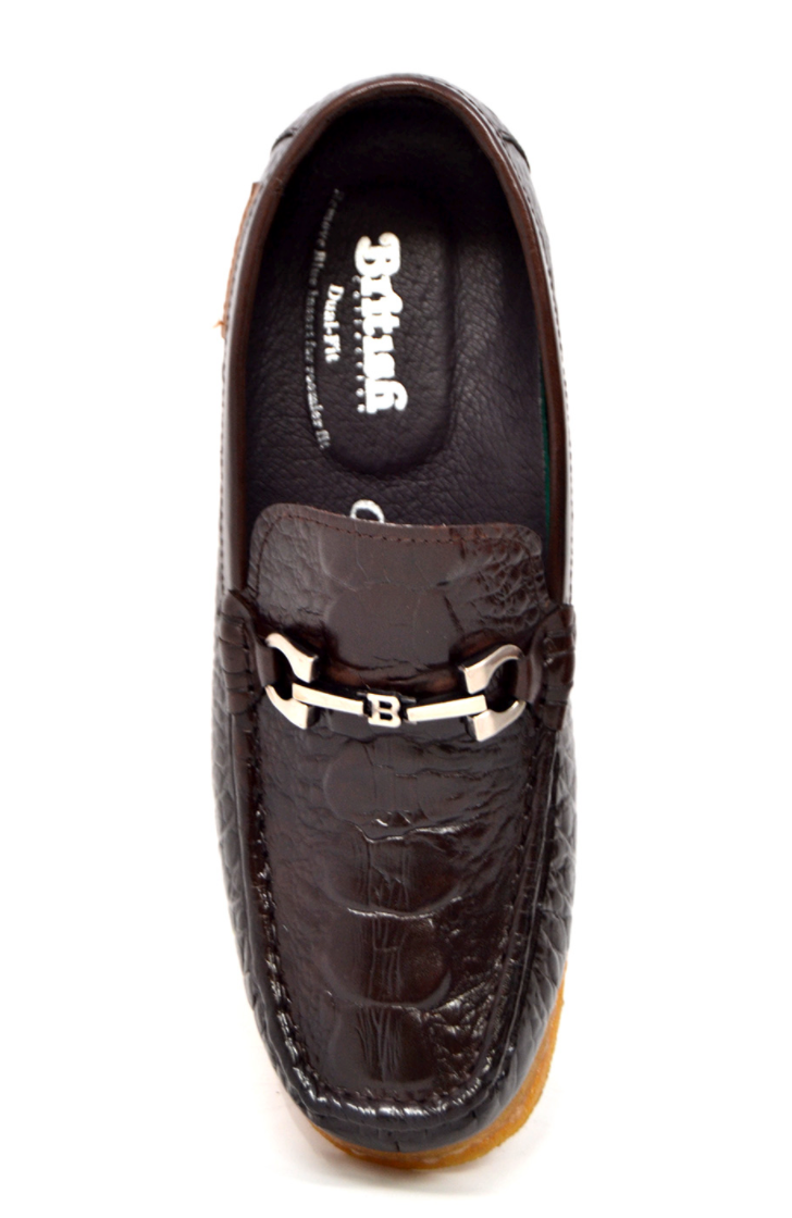 British Walkers Chain Low Cut Stylish And Comfortable Croc Leather Slip-On With Crepe Sole — product view 9