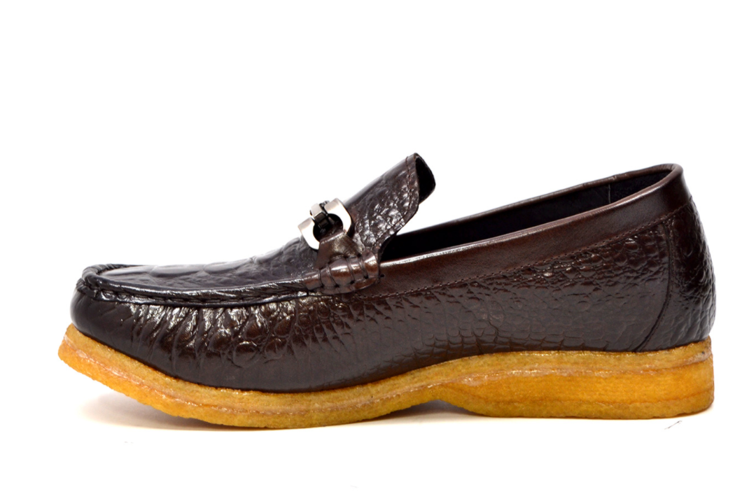 British Walkers Chain Low Cut Stylish And Comfortable Croc Leather Slip-On With Crepe Sole — product view 11