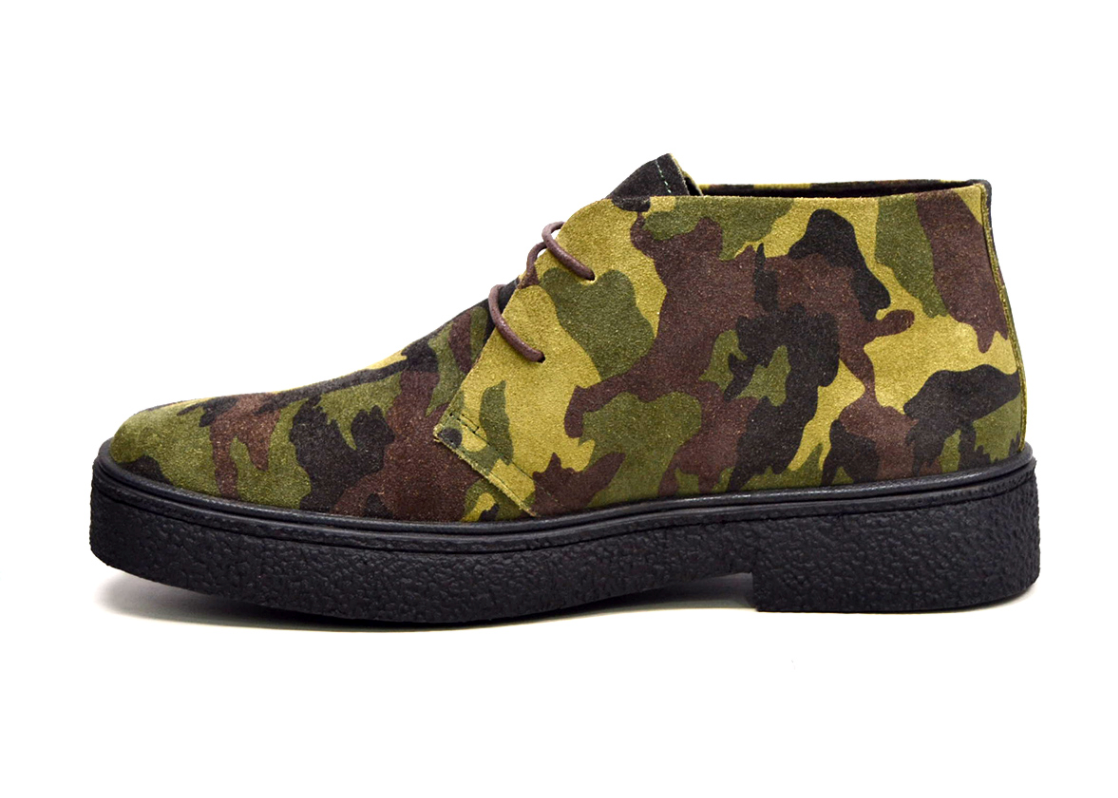 British Walkers Classic Playboy Men's Suede Camouflage Chukka Boots view 10