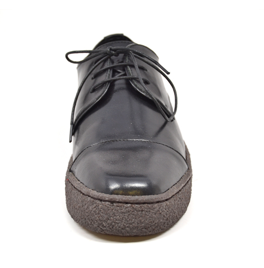 British Walkers Playboy Men's Low Cap Toe Black Suede and Leather Shoes view 2