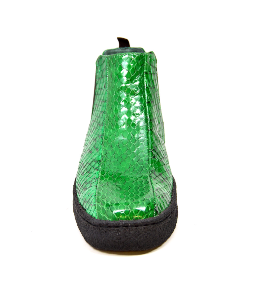 British Walkers Soho Men's Green Snake Skin and Leather Slip On Shoes view 4