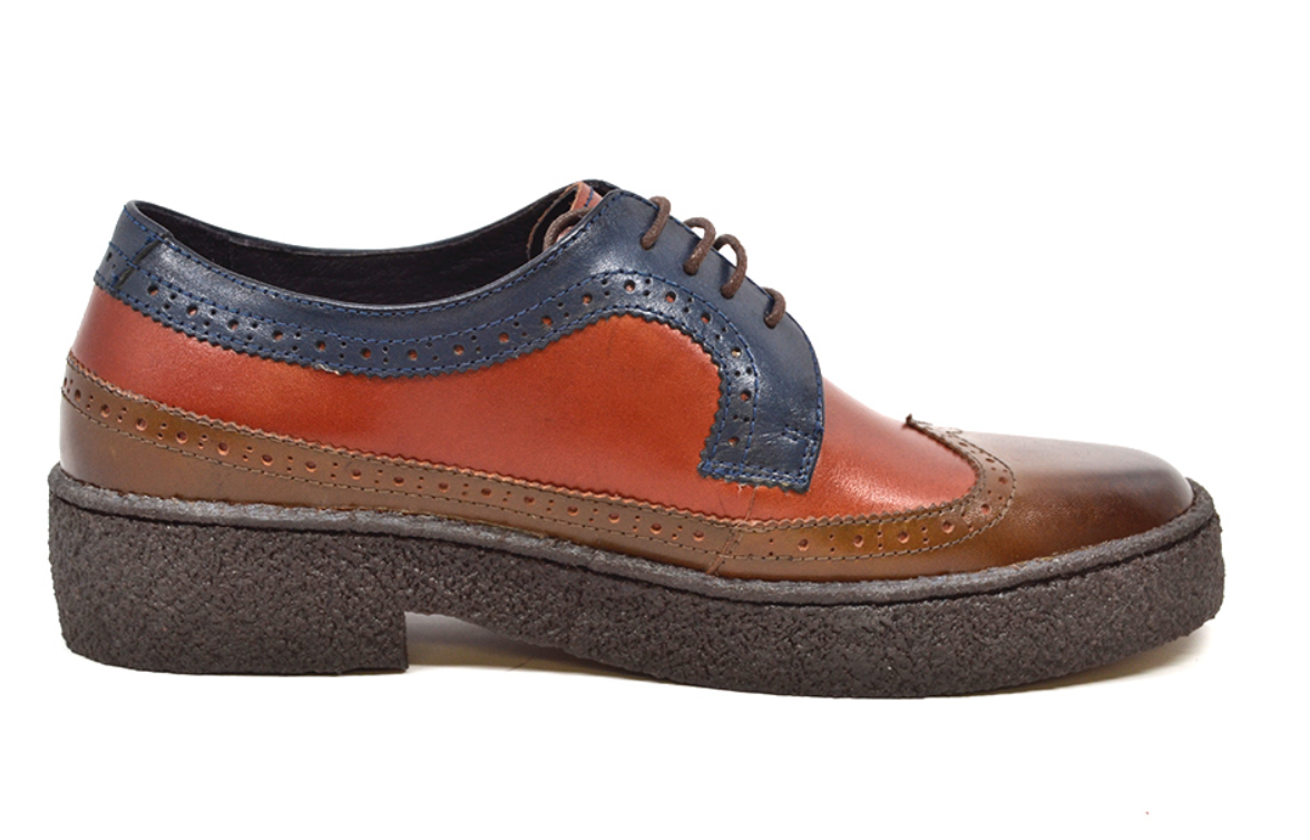 British Walkers Playboy Wingtip Men's Three Tone Low Cut Multi Color Shoes view 2