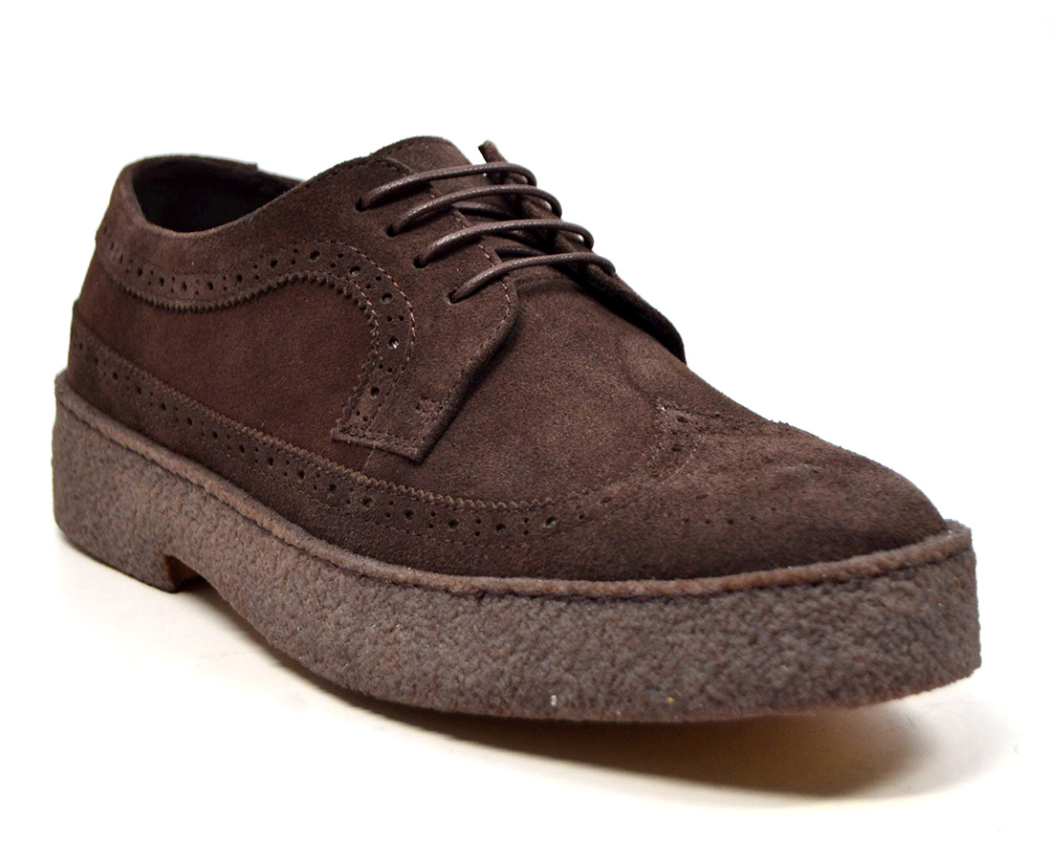 British Walkers Playboy Wingtip Men's Original Low Cut Suede Shoes view 3