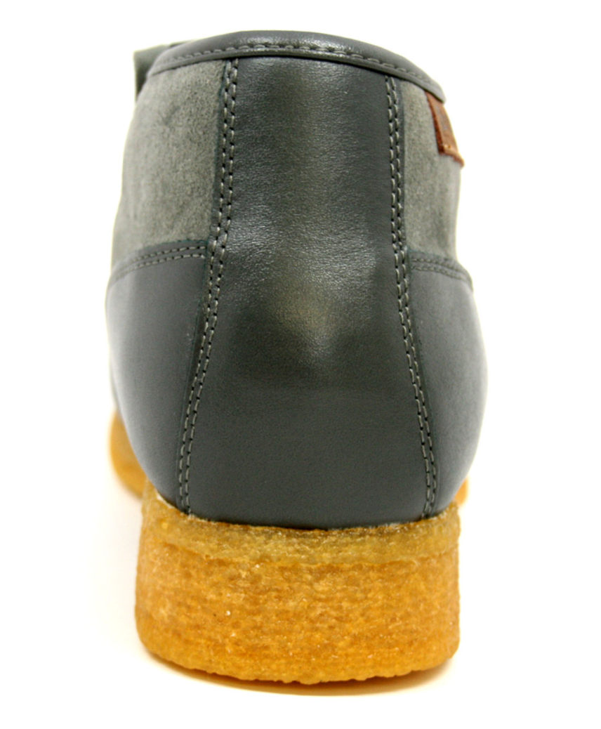 British Walkers Apollo Men's Black and Grey Leather and Suede Slip On Shoes view 16