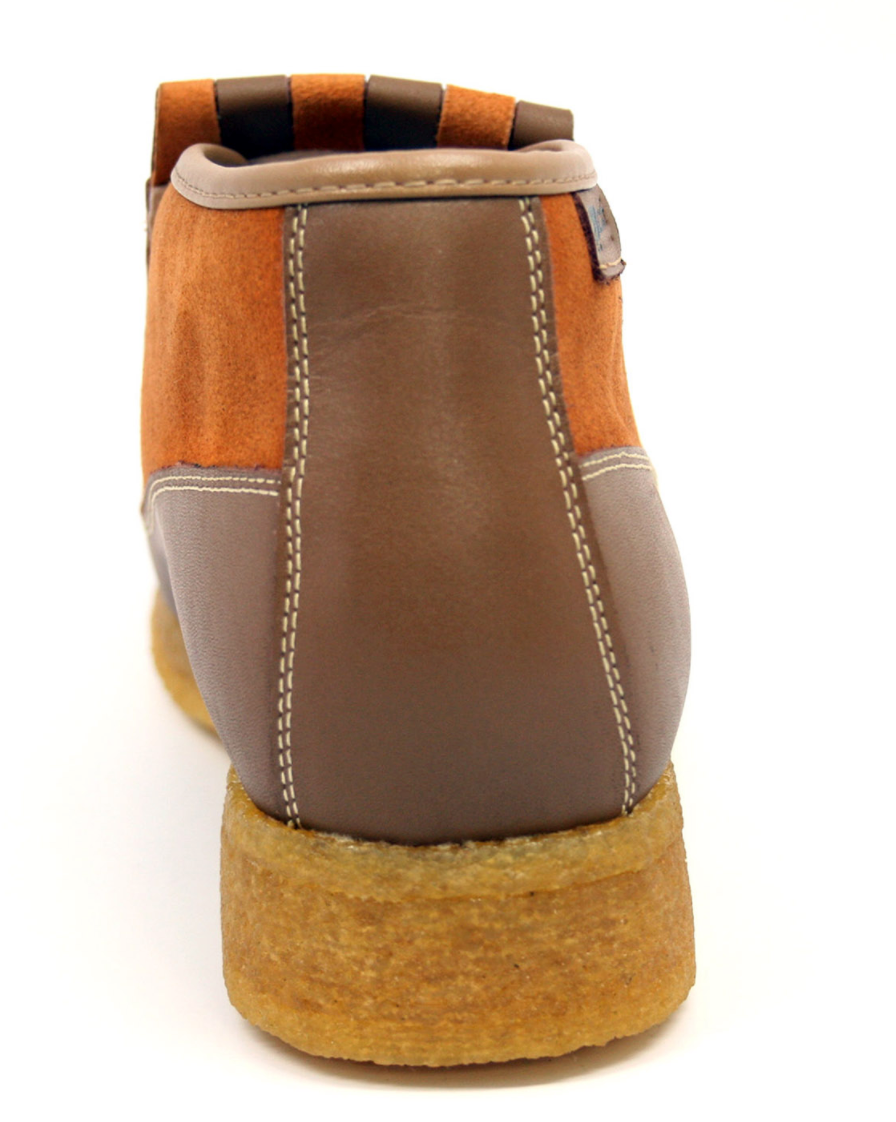British Walkers Apollo Men's Rust Leather and Suede Slip On Shoes view 7
