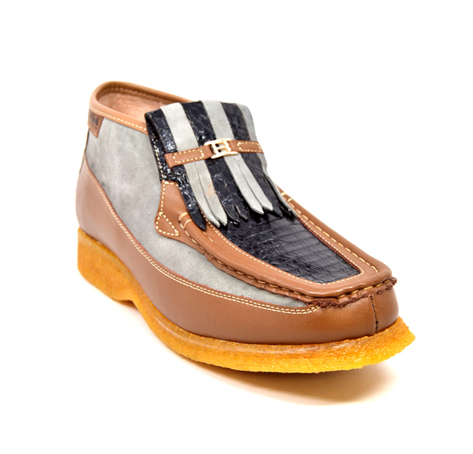 British Walkers Apollo 2 Men's Limited Edition Beige and Blue Snake Skin and Leather Slip On Shoes view 17