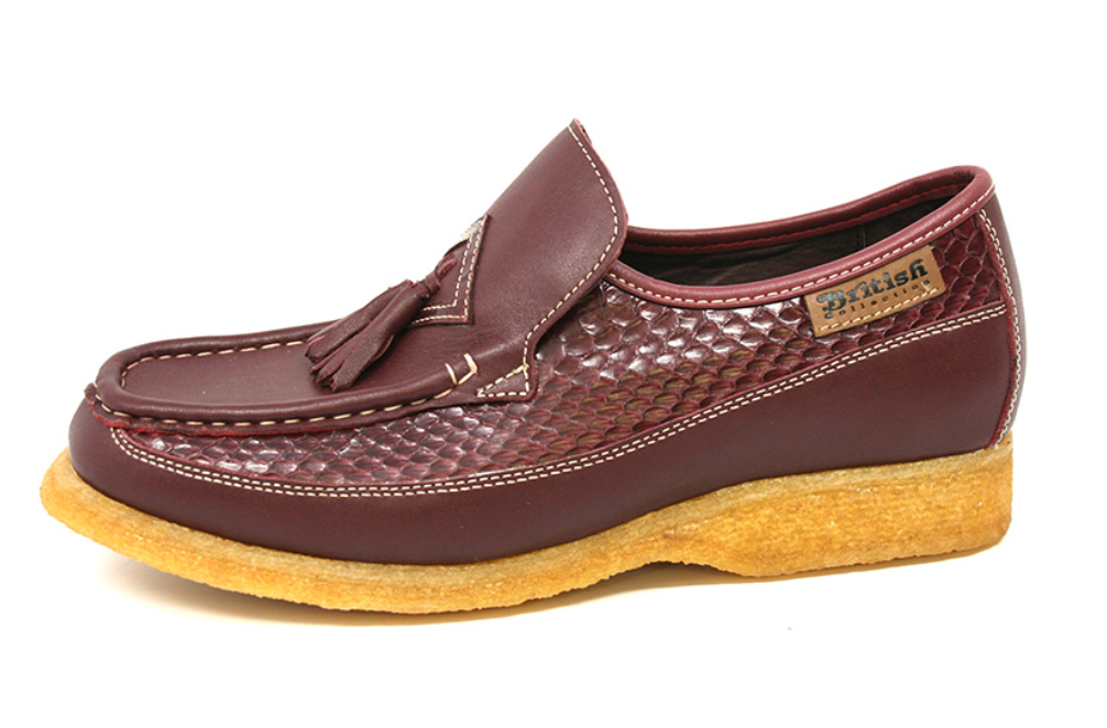 British Walkers Brooklyn 2 Snake Skin & Leather Slip-On Shoe With Classic Moc Toe — product view 3