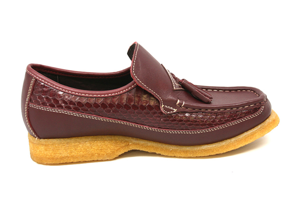 British Walkers Brooklyn 2 Snake Skin & Leather Slip-On Shoe With Classic Moc Toe — product view 4