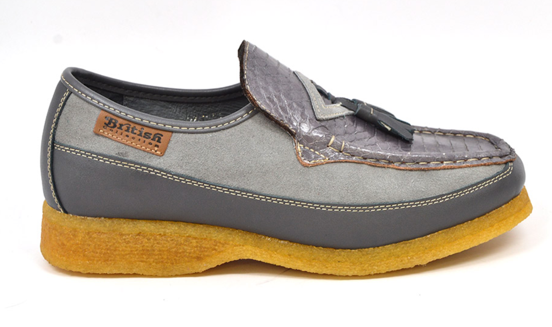 British Walkers Brooklyn 2 Snake Skin & Leather Slip-On Shoe With Classic Moc Toe — product view 12