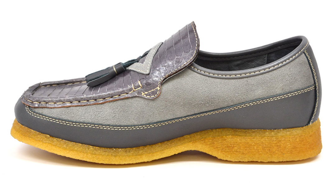 British Walkers Brooklyn 2 Snake Skin & Leather Slip-On Shoe With Classic Moc Toe — product view 11