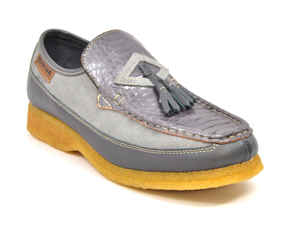 British Walkers Brooklyn 2 Snake Skin & Leather Slip-On Shoe With Classic Moc Toe — product view 9