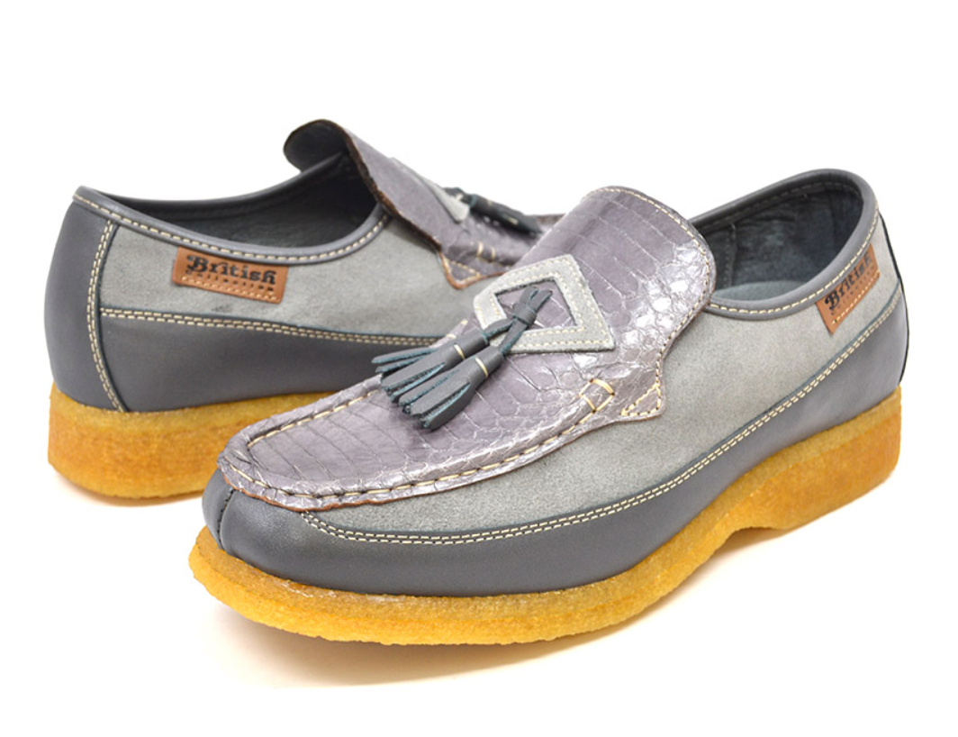 British Walkers Brooklyn 2 Snake Skin & Leather Slip-On Shoe With Classic Moc Toe — product view 8