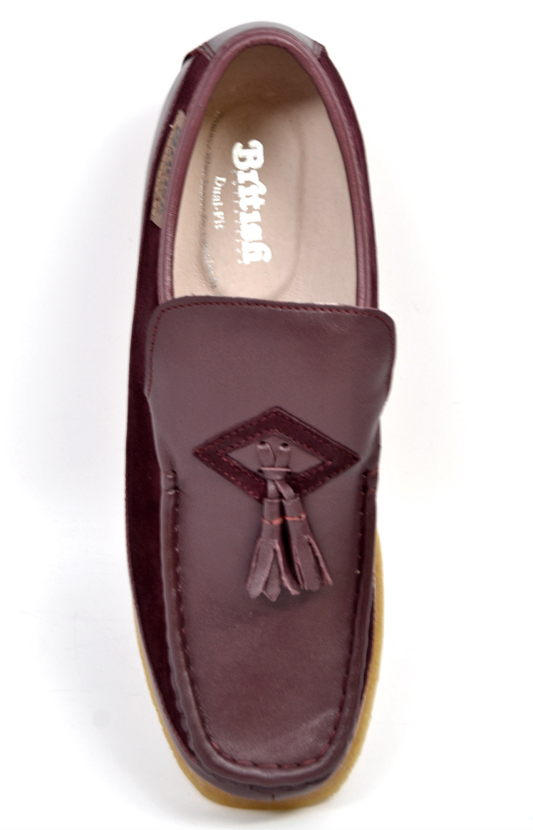 British Walkers Brooklyn I Leather & Suede Slip-On Shoe With Tassel Detailing — product view 2