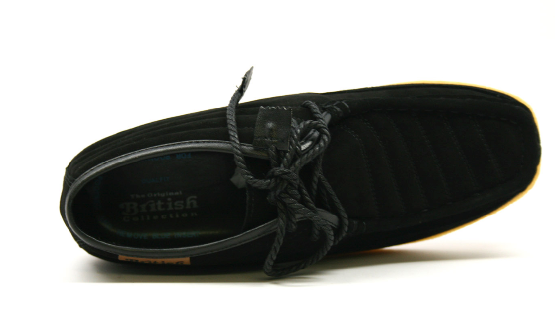 British Walkers Castle Men's Black Suede Lace Up Shoes with Crepe Sole view 6