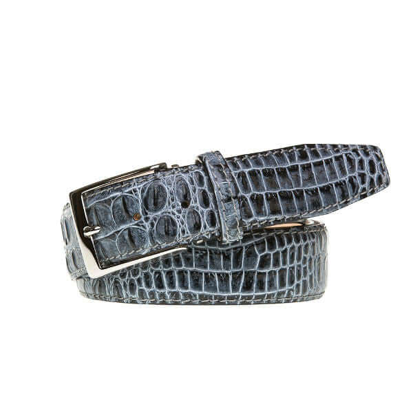 Shadow Mock Crocodile Leather Belt
