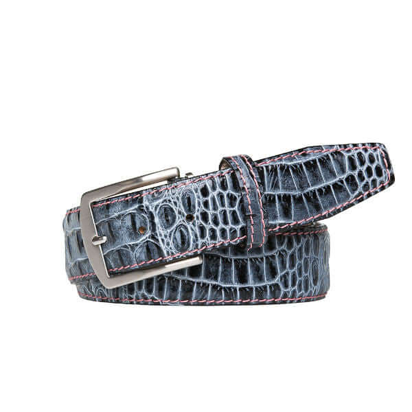 Shadow Mock Crocodile Leather Belt