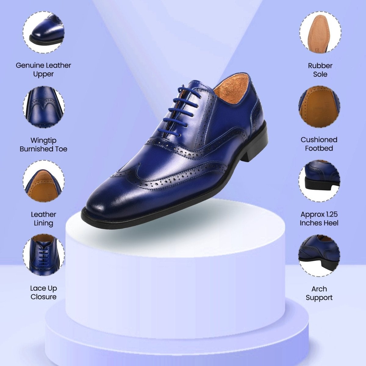 Liberty Zeno Sharon Genuine Leather Oxford Style Men's Designer Dress Shoes