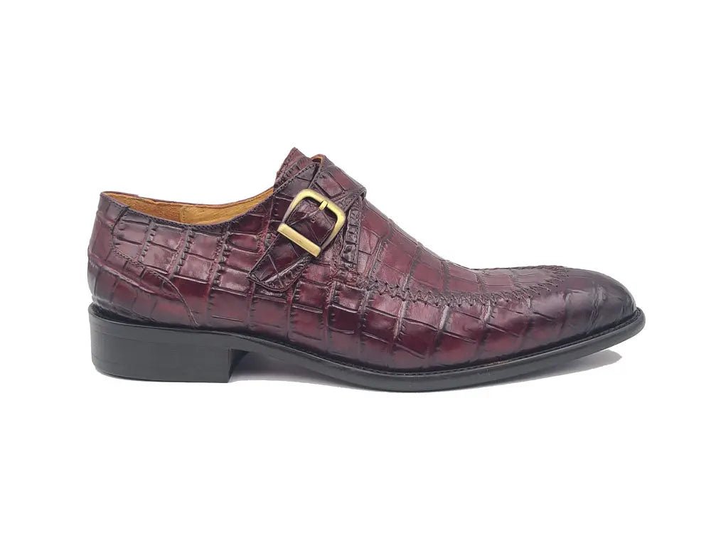 Carrucci Shoes Single Monk Buckle Split Toe Loafer Calfskin Ks47913