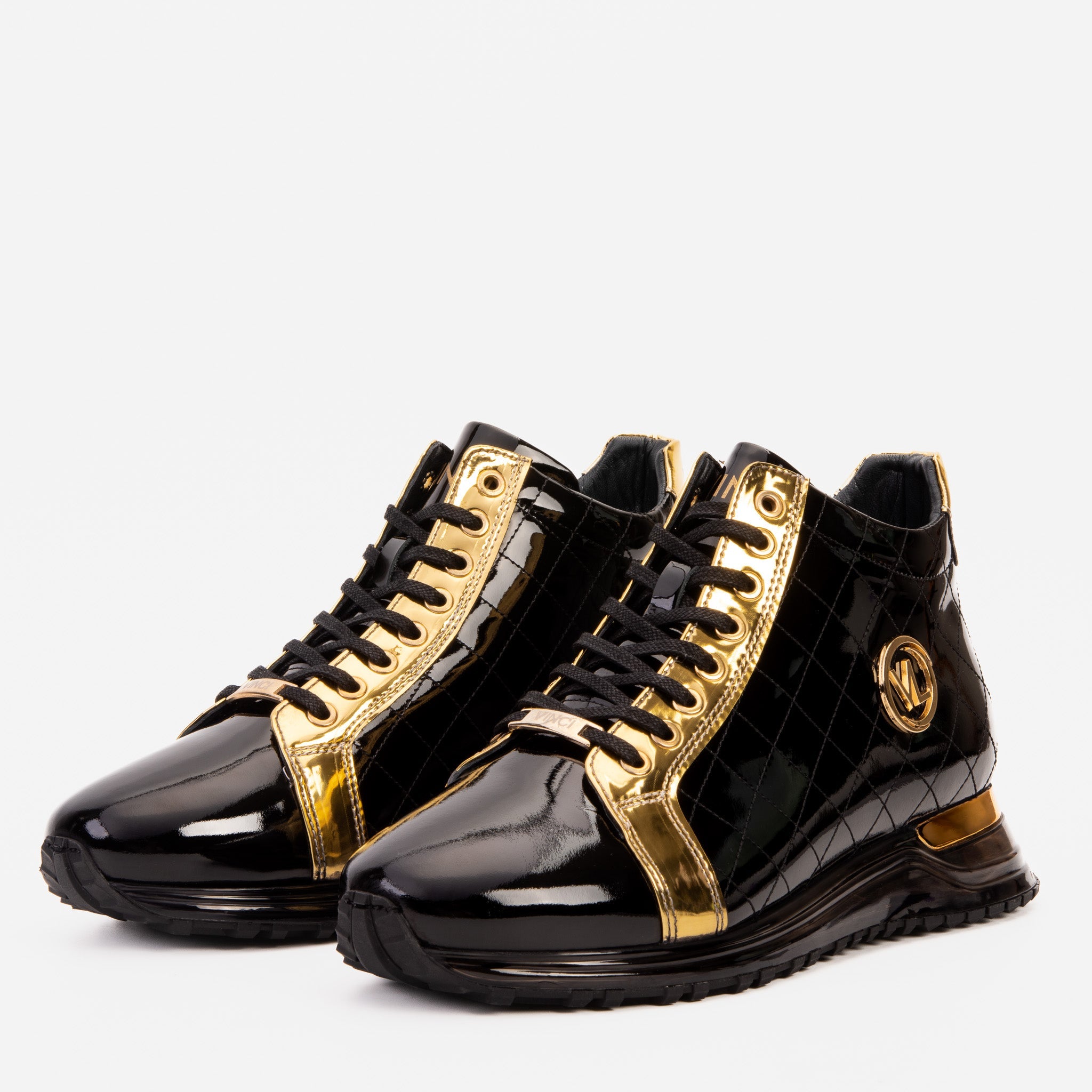The Prestige Black & Gold Limited Edition High-Top Men SneakerΒ