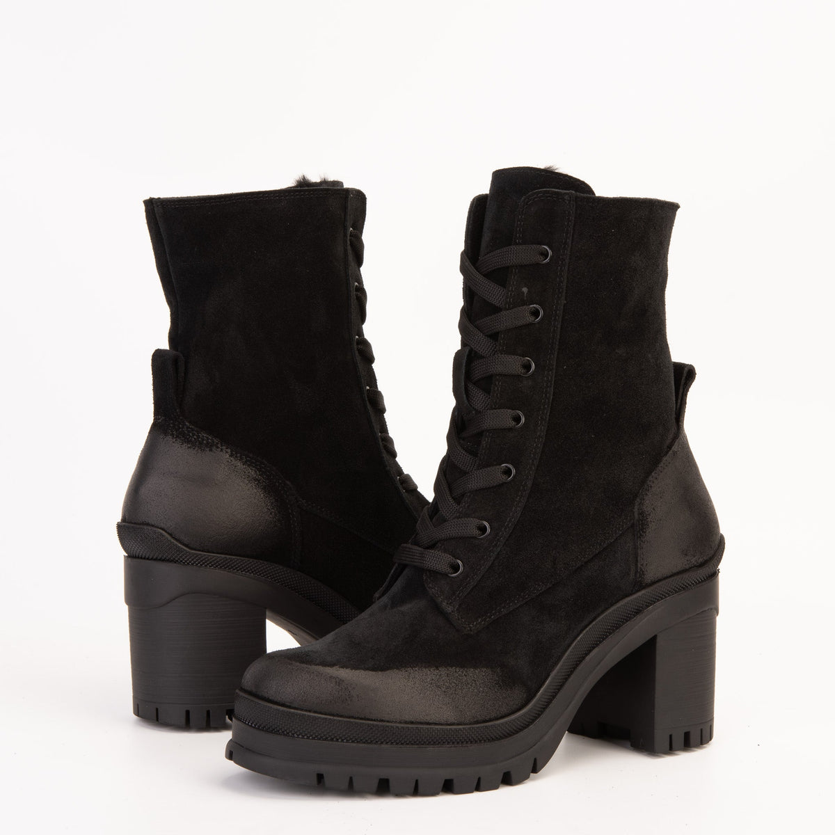 Vinci Leather The Elera Black Leather Block Heel Women Boot – product view 7