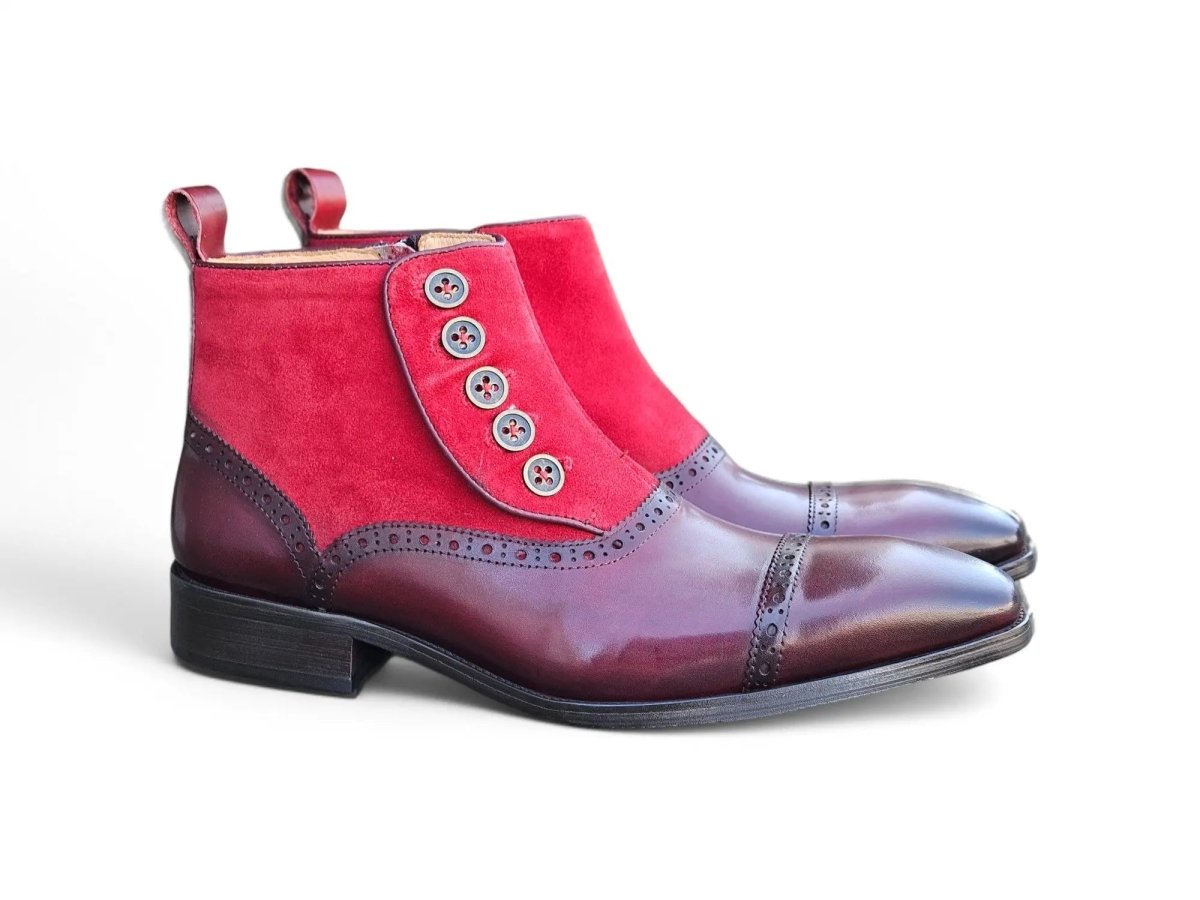 Carrucci Shoes Slip On Cap Toe Boot Premium Suede Leather KB50320SC